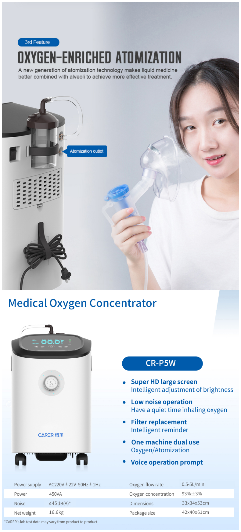 El mejor concentrador de oxígeno de CARER medical